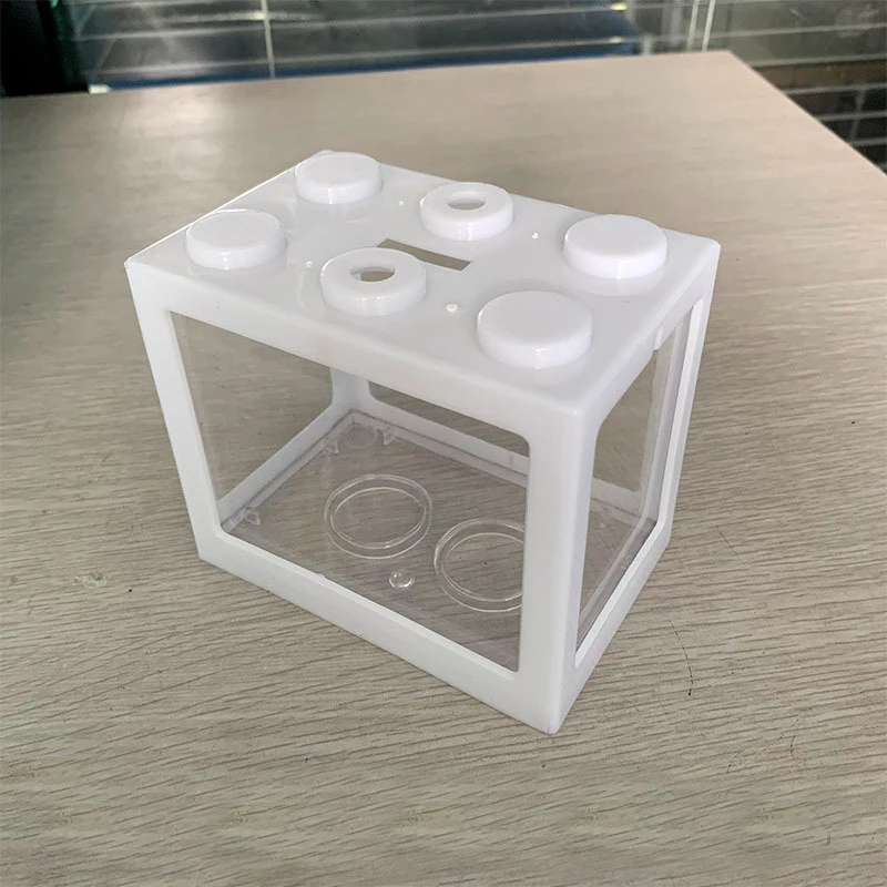 Building Block Mini Fish Tank DIY Combination Plastic Aquariums Decoration Accessories