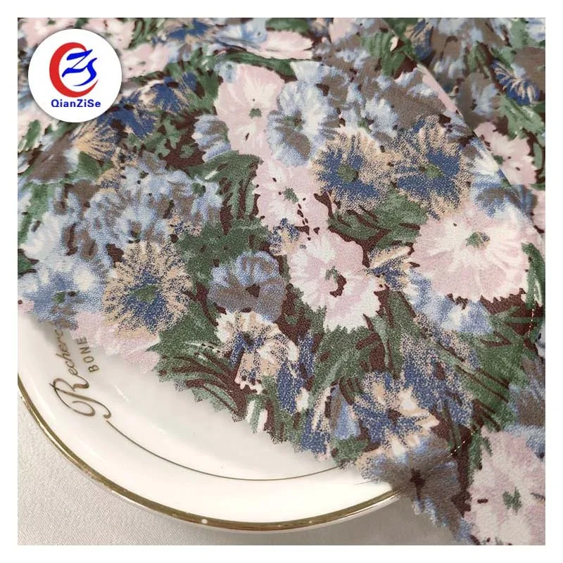 Рулон атласной цветочной ткани для модной одежды, китайский поставщик