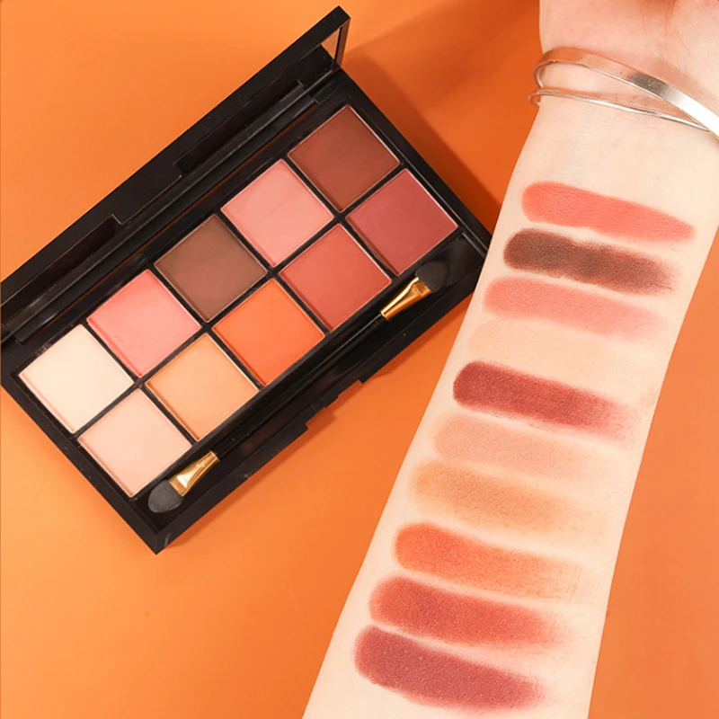 Newest high pigment glitter Eyeshadow Palette customized Logo Makeup beauty lady Eye Shadow Palette Private Label Waterproof