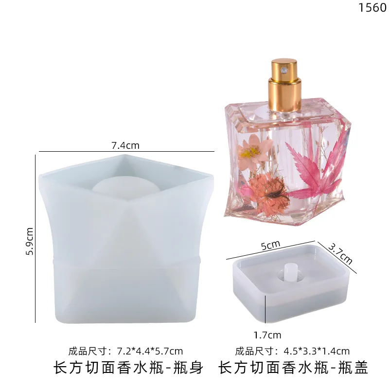 M3131 New Perfume Bottle Silicone Mold Making Crystal Resin Casting Mold Epoxy Resin