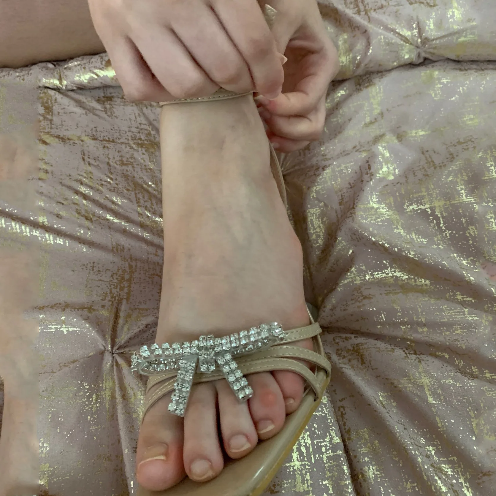 Europe and America style large size high heels shoes women fashion trend ladies shoes and sandals diamond knot heeled sandals