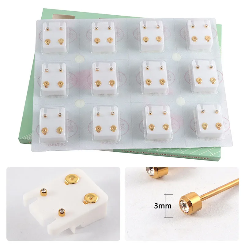 Wholesale Hot selling Stainless steel Ear piercing earrings  anti-allergy star heart models rhinestone pearl stud for women