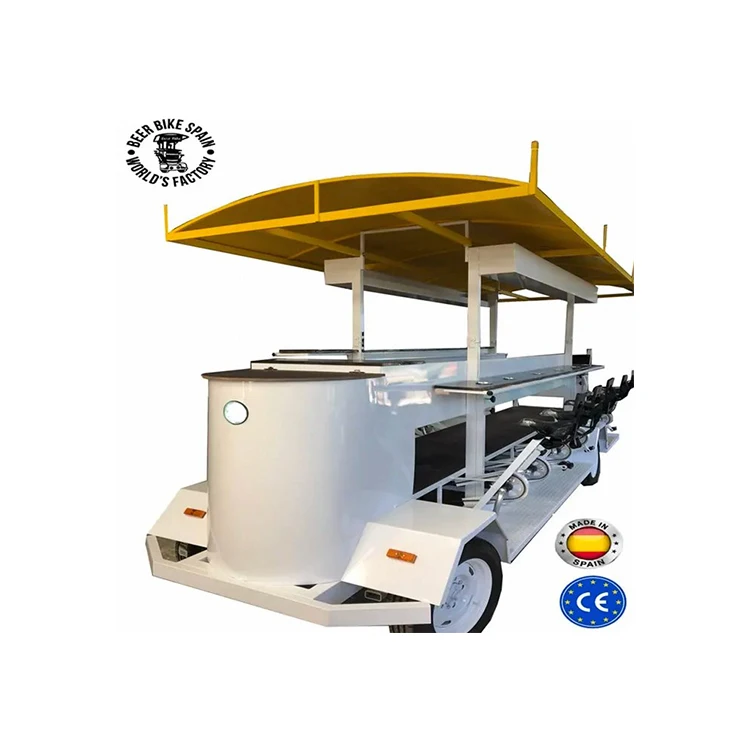 Pedal Pub Beer Bike Street Food Bicycle Beer Snacks Cart Bicycle Electric Pedal Bike Bars and Pedal Party Bike For City Tours