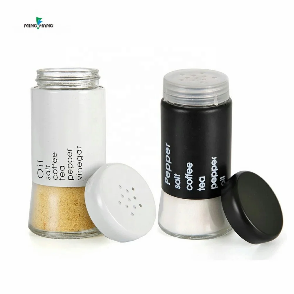 250/500/750ml round glass spice jar custom salt pepper packaging bottle