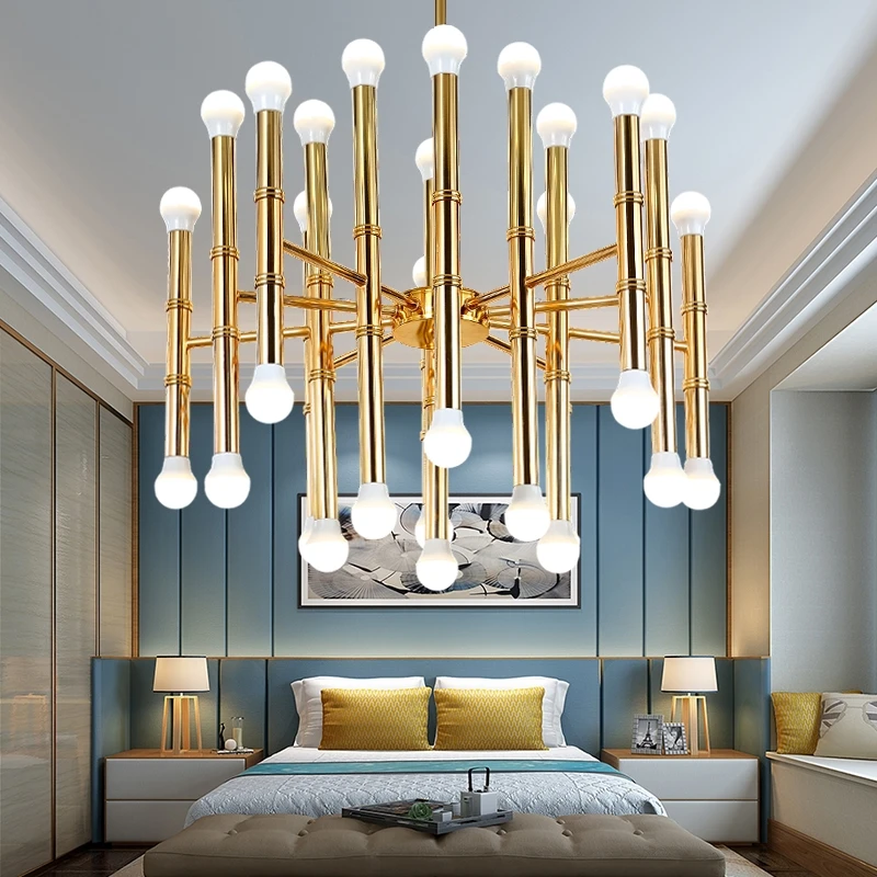 Led Chandelier Crystal Pendant Glass Balls Ceiling Light Nordic Lamp Lighting Home Drpot Tube Depot Parts Strip
