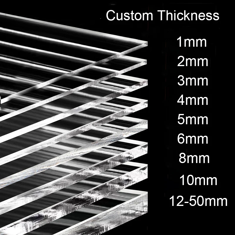 Custom Acrylic Plastic Sheet Prices Plexiglass Transparent Sheets Engraving Printed Service Acrylic Sheets