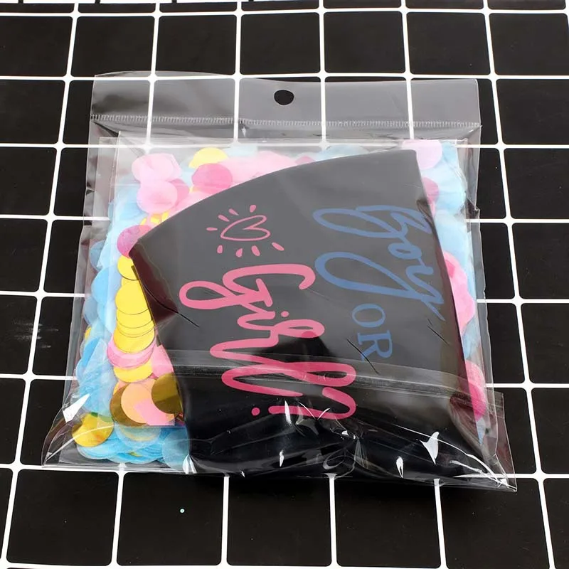 36 Inch Giant Black Gender Reveal Balloon He Or She With Pink Blue Confetti Latex Balloon For Wedding Birthday Party Decorations