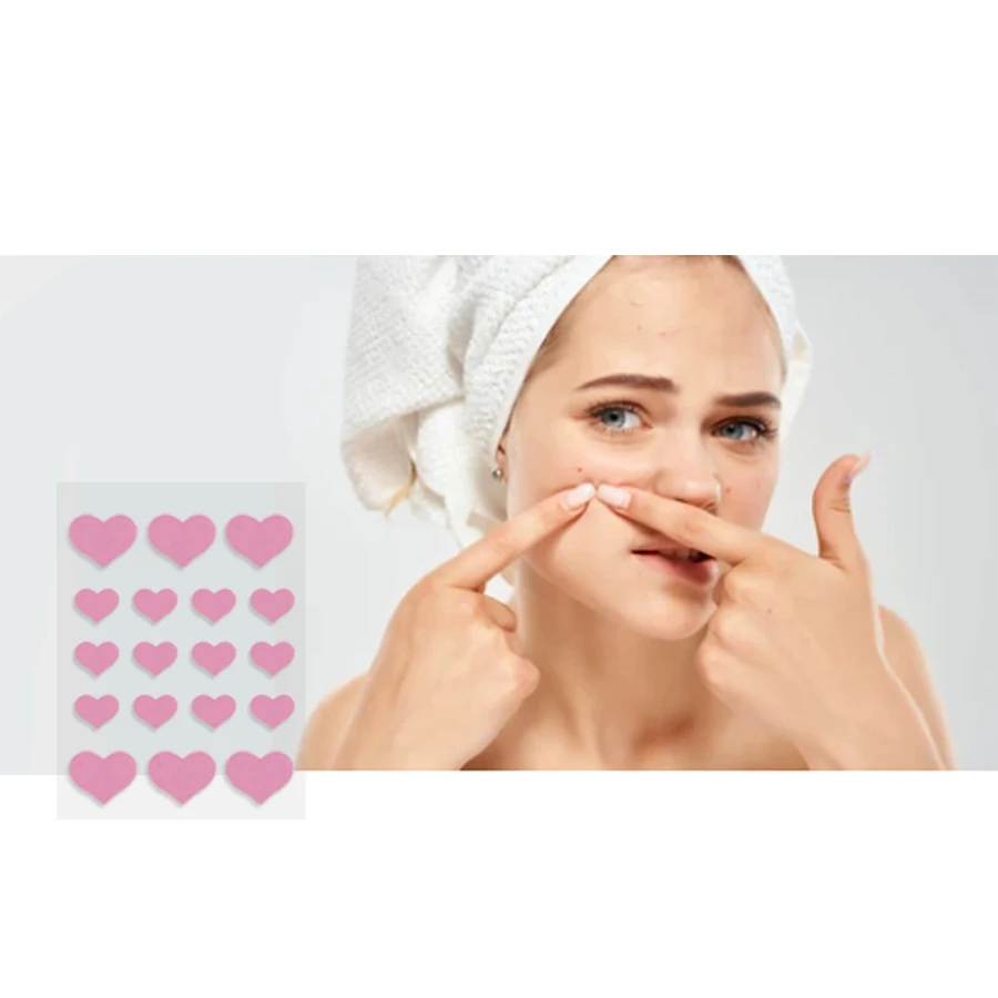 Одноразовый увлажняющий гидроколлоидный Пластырь от акне в форме сердца 50% собственной торговой марки