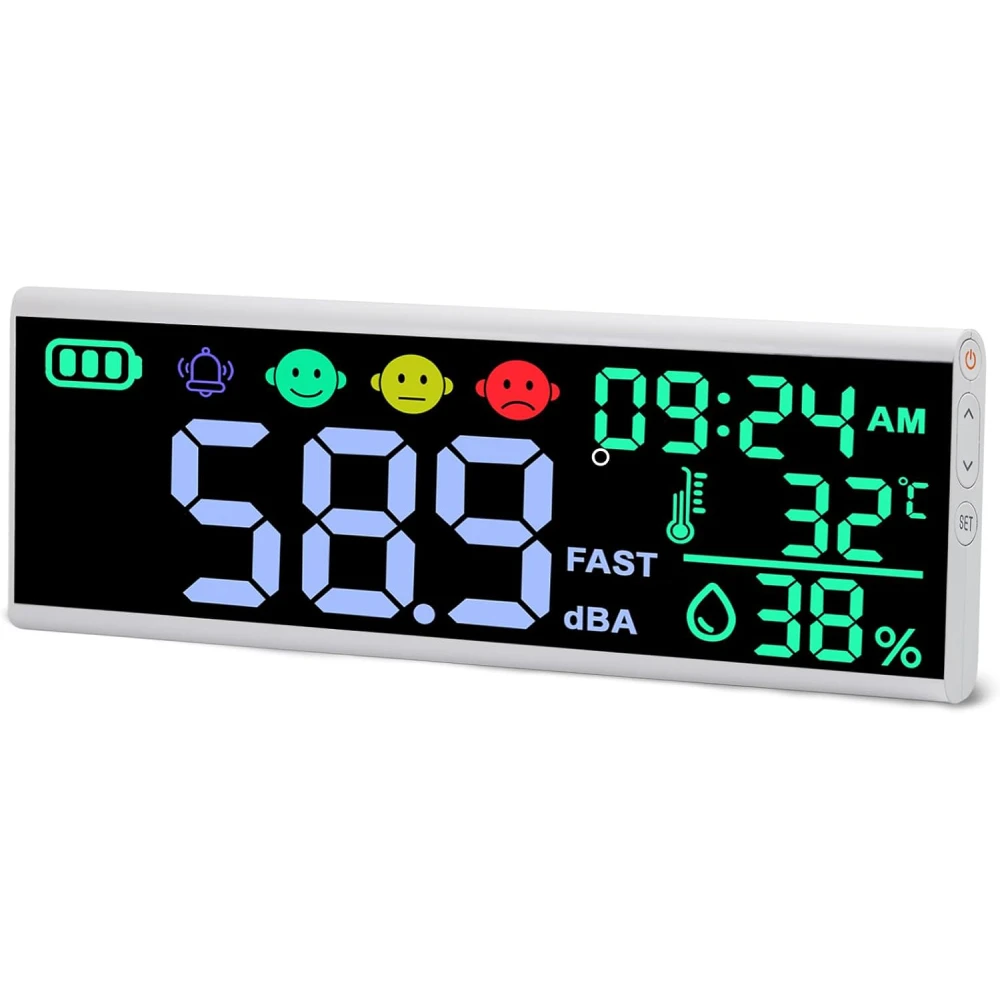 Профессиональный настенный цифровой измеритель уровня звука 13 дюймов класс 1 30-130 дБ шума