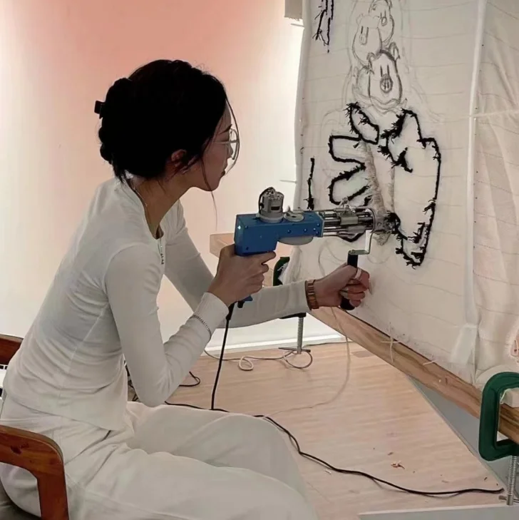 Milk Cotton 400g Wool Acrylic 8-Layer Conical Tufting Gun Carpet 1kg Bulk Crochet Yarn 100g DIY Tufting Carpet 3-5 Layers Dyed