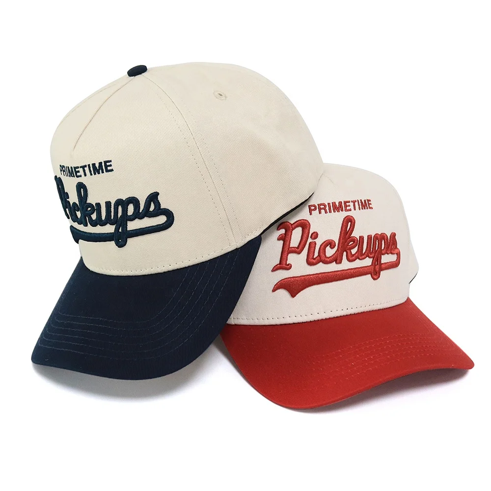 Adult Fashion OEM Custom High Quality 5 Panel 3D puff embroidery logo customize inside A frame out door men caps