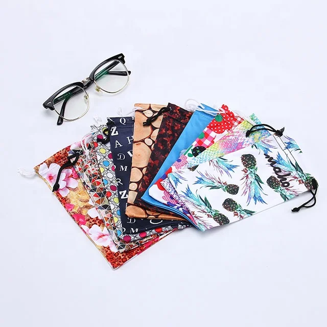 High Quality Soft Glasses Case Eyeglasses Pouch Custom Logo Microfiber Sunglasses Bag