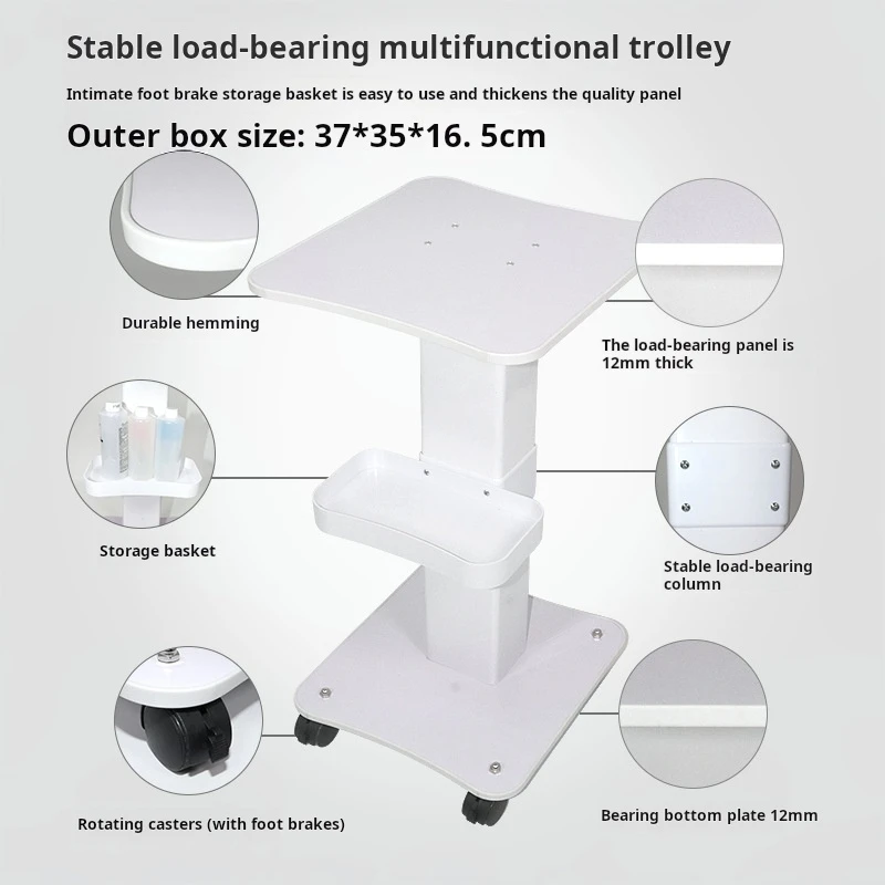 Hair Salon Barbershop Beauty Spa Movable Salon Furniture Trolley Spa Machine Cart With Drawer Wheels