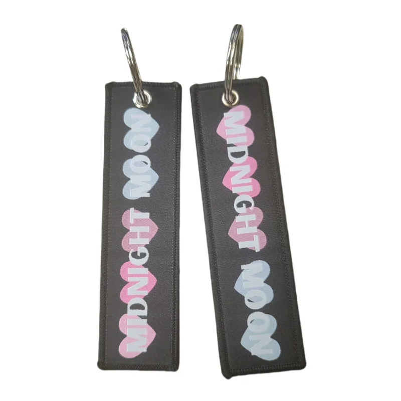 Custom Logo Flight Keychain Key Fob Wholesale Remove Flight Before Flight Woven Logo Custom Anime Jet  Woven Tag