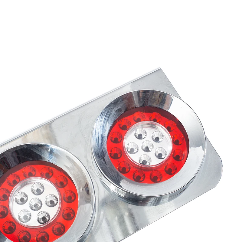 Manufacturers Spot Bottom Three Round Red And White Rear LED Tail Lamp High Brightness 24v Tail Lights For Trucks