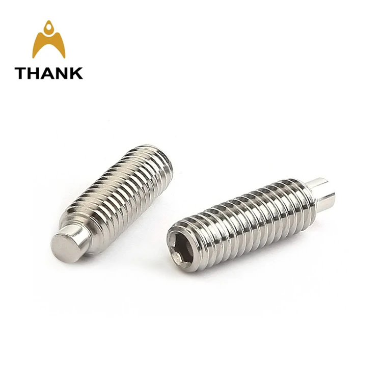 DIN916 SS304 stainless steel square head socket long dog point set screw
