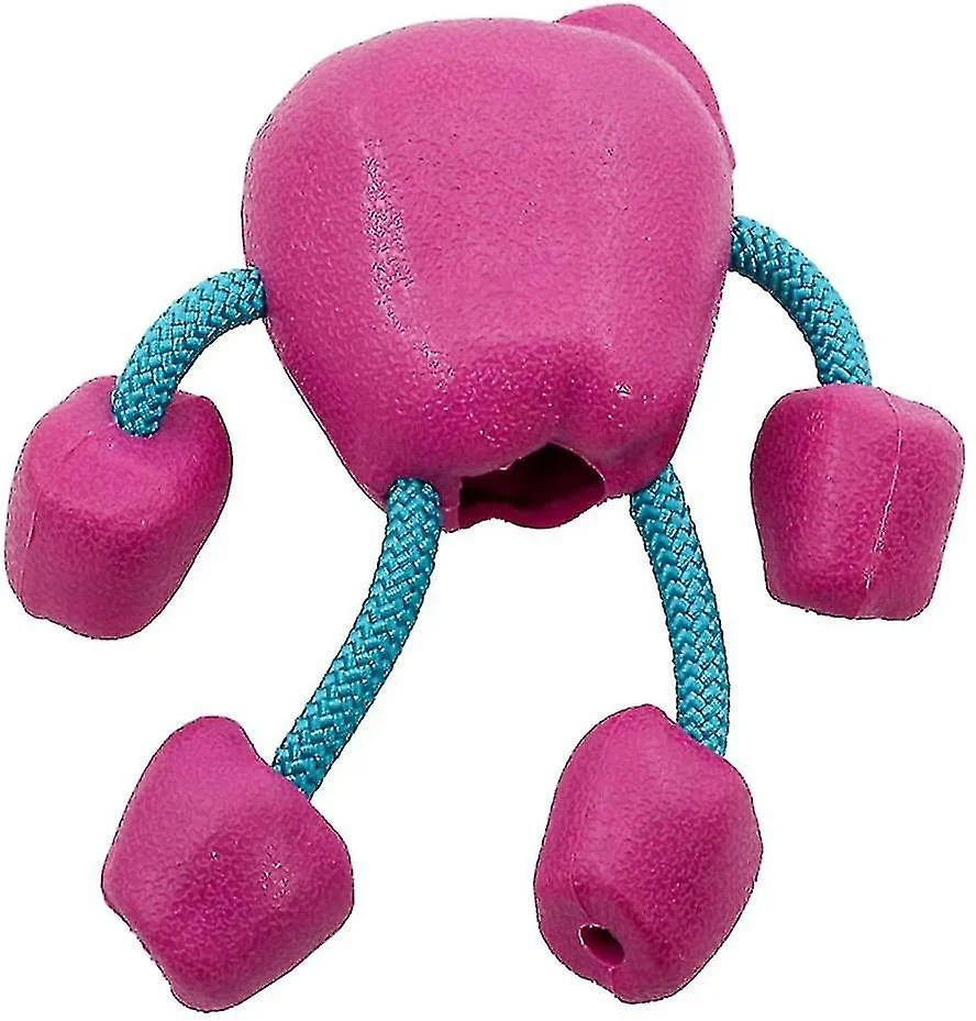 Dog Teeth Cleaning Toy Dog Squeaky Toy Pet Chewing Molar Toys Rubber Treat Dispensing Dog Rope Ball Milk Flavored