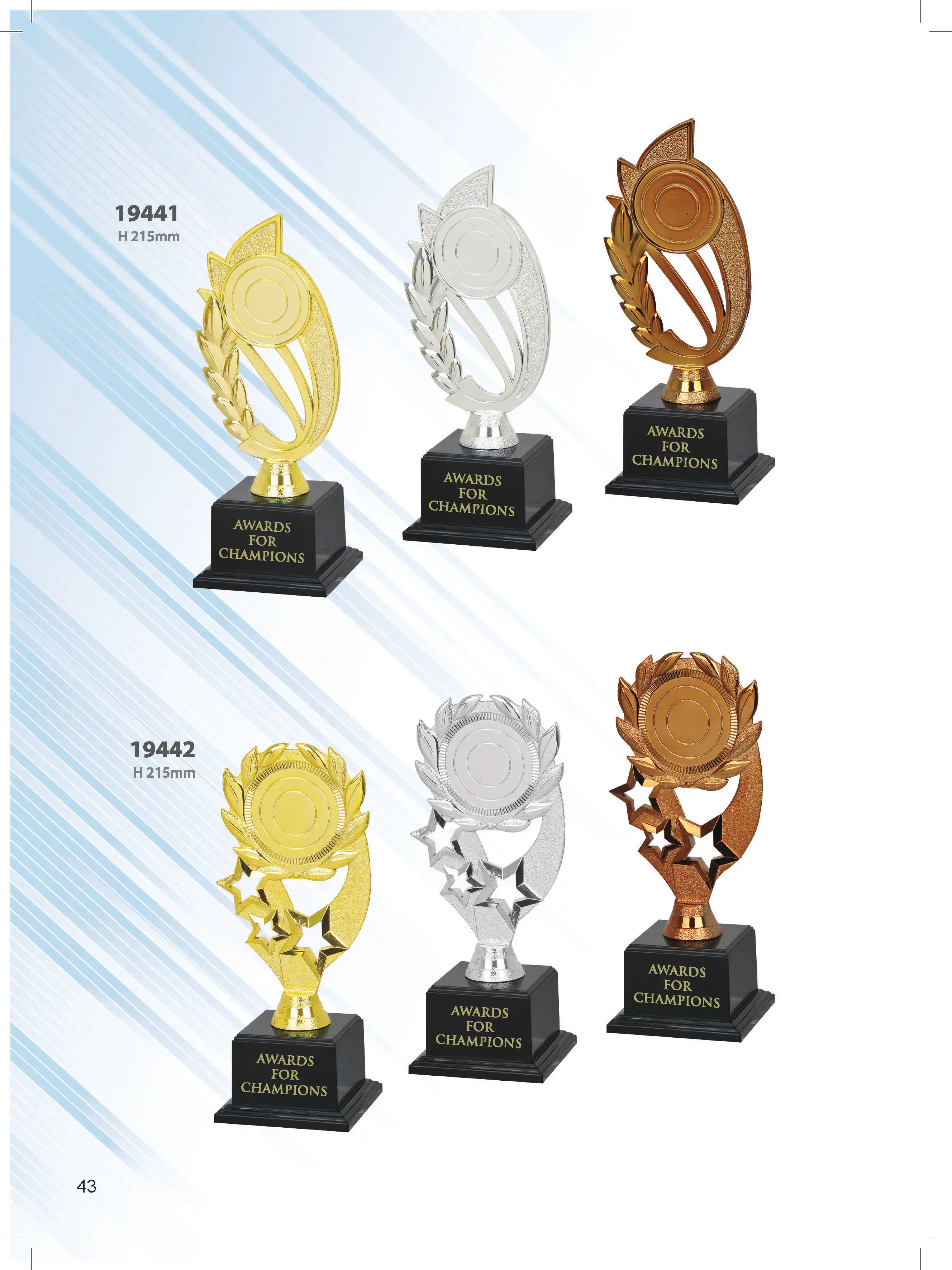 Unique New Plastic  sport Trophy Award