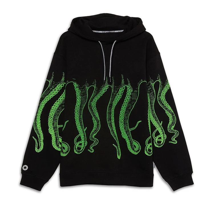 Finch Garment 2022 New Arrival 450 Gsm Hoodie Mens Urban Wear Oversized Neon Green Graphic Screen Printed Hoodie