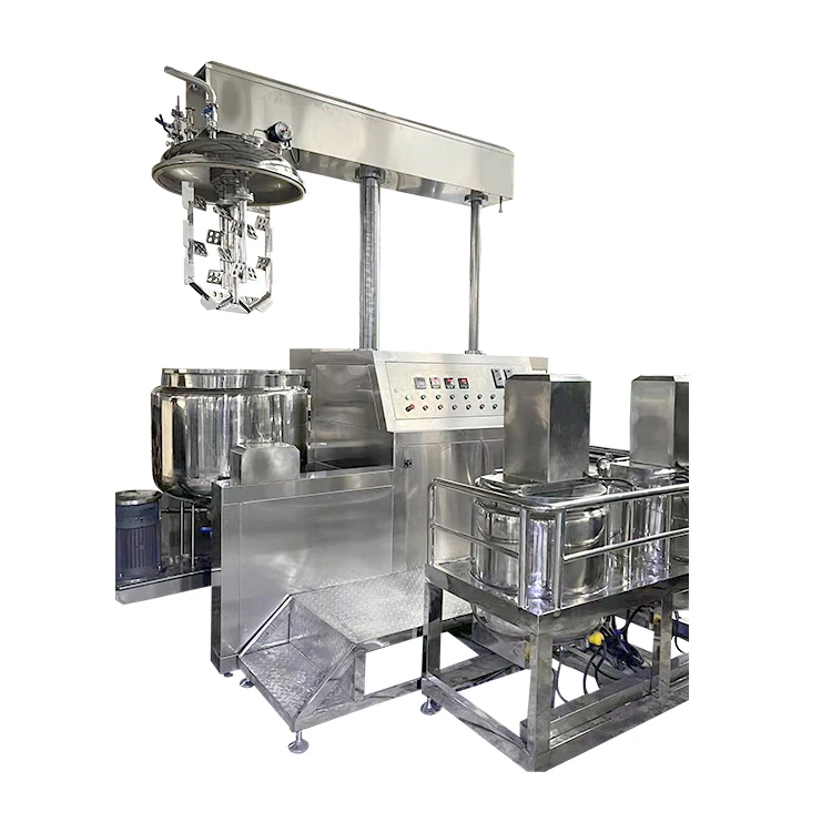 Latest Design Cosmetic Mixing Machinery Vacuum Emulsifying Mixer 50-500L Creams Emulsifying Mixer Machine