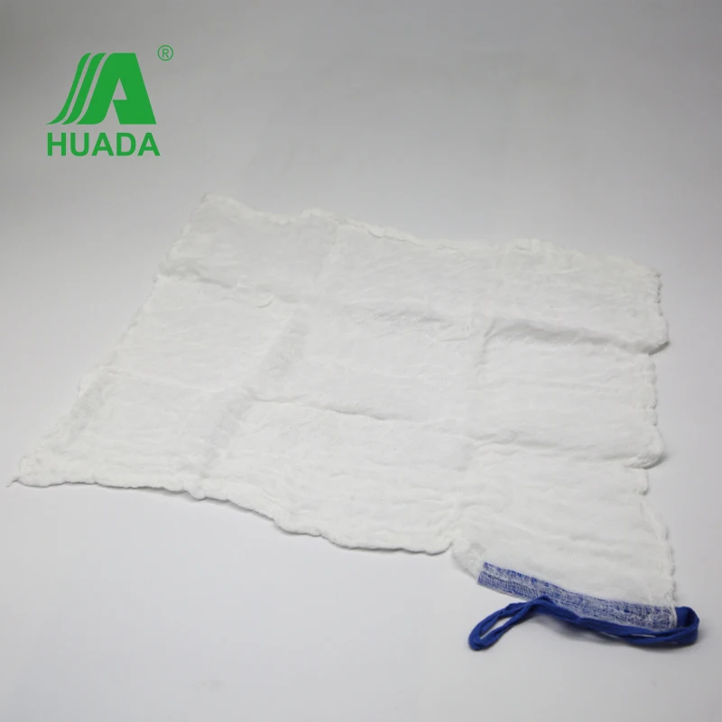CHINA FACTORY SURGICAL DISPOSABLE STERILE GAUZE  LAPAROTOMY SPONGE WITH  X-RAY DETECTABLE  8 PLY PRE-WASHED 45 X 45 CM, PK / 5
