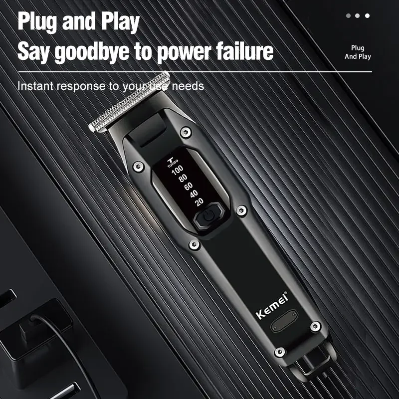 KM-659 Grooming Cordless Barber Clippers Hair Cutting Rechargeable USB Beard Trimmer Professional Hair Clippers for Men