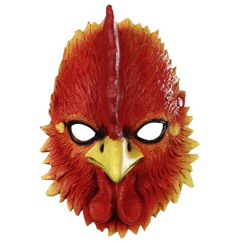 Popular new chicken head mask for Halloween Carnival Rooster animal head mask wedding party masks sets