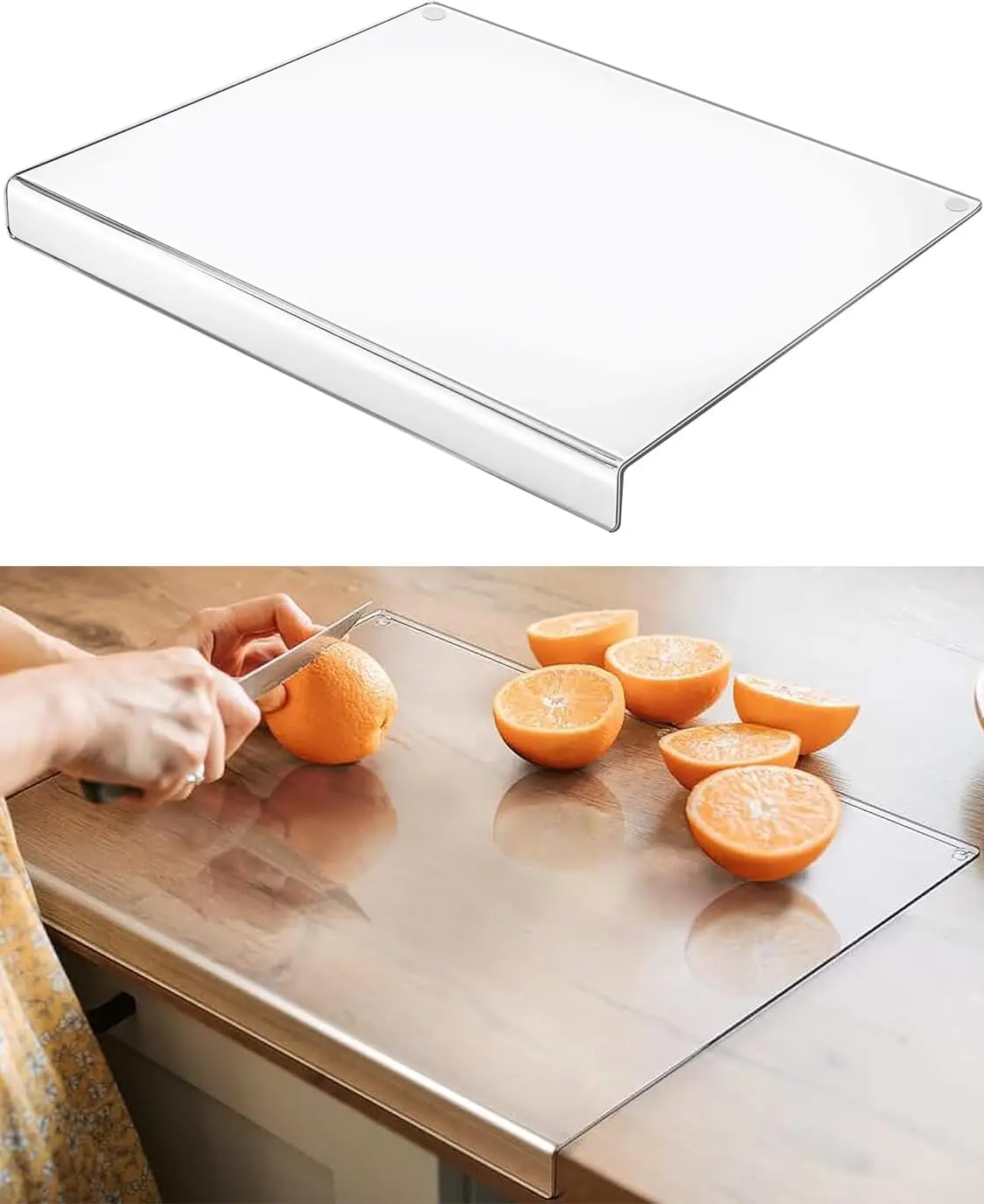 customized home clear unique design large transparent with counter lip laser cut led acrylic cutting board unique for kitchen