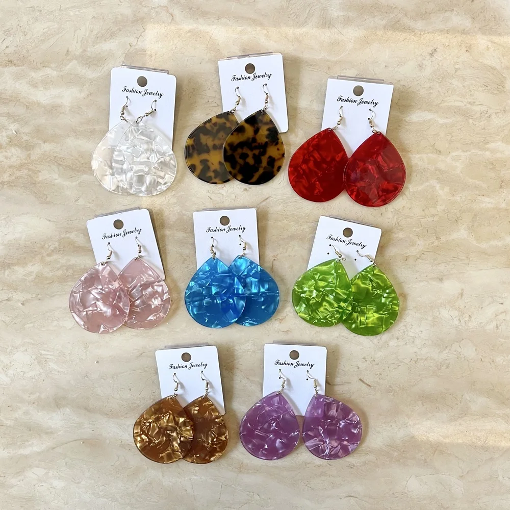 New Tear Earrings Jewelry fashion acrylic plastic shell earrings light weight earrings factory wholesale jewelry