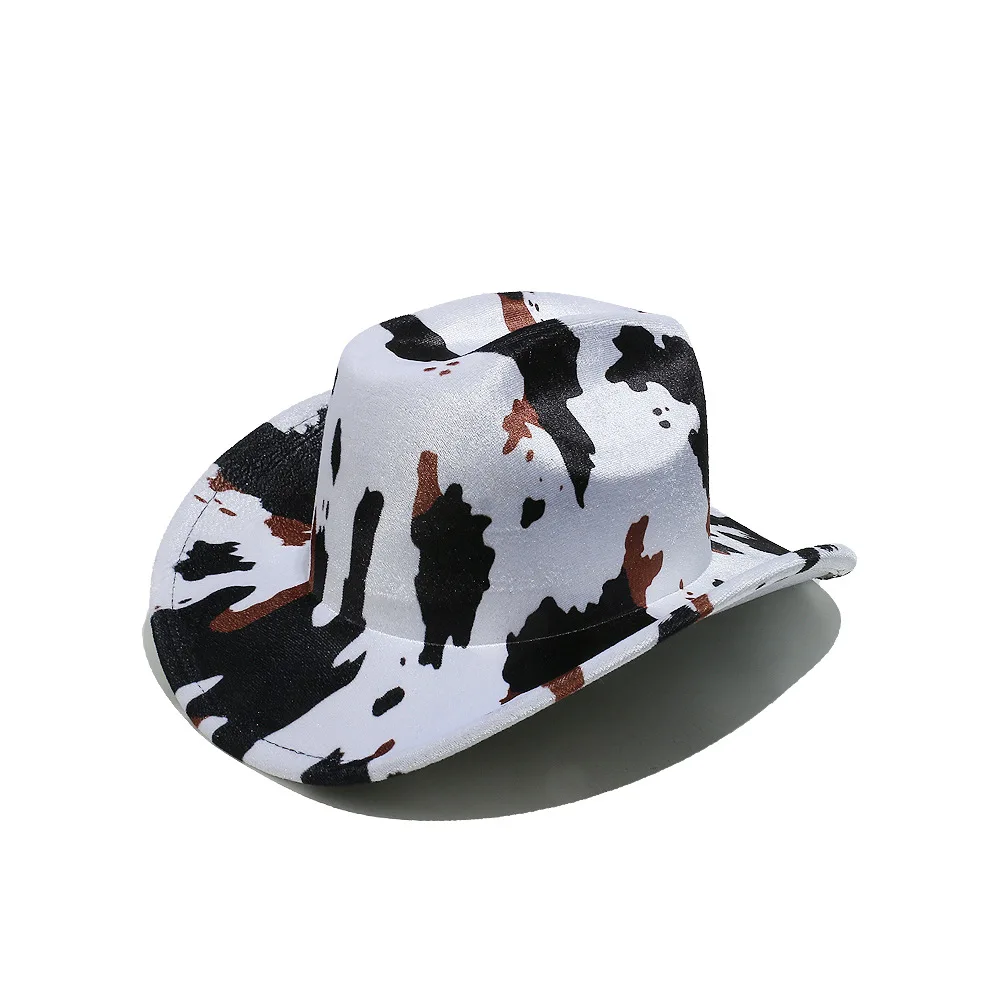 Высококачественные винтажные ковбойские шляпы с принтом коровы леопардовые женские мужские в западном стиле
