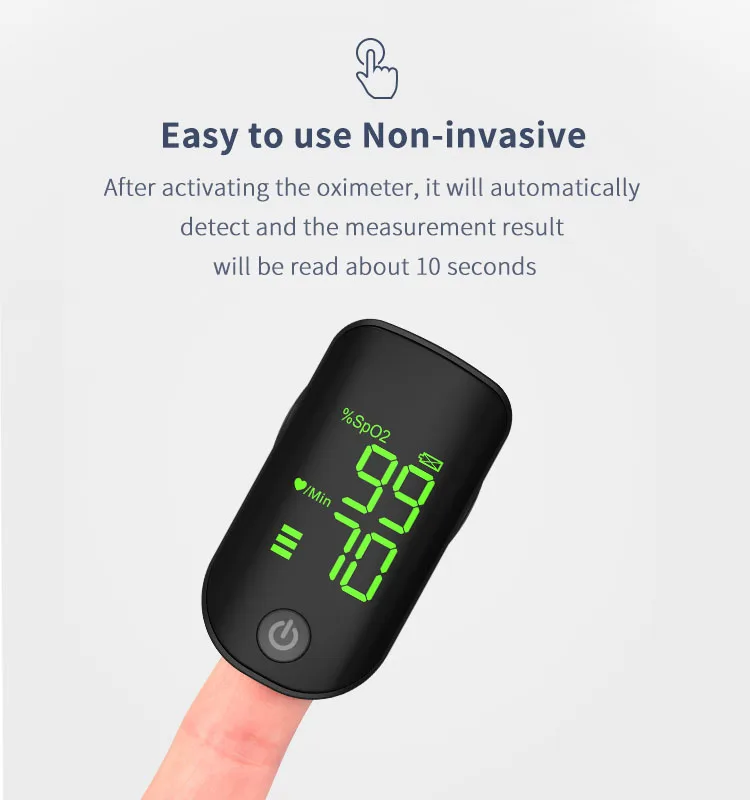 Accurate Good Quality Medical CE FS10F one touch operation digital portable Fingertip Pulse Oximeter