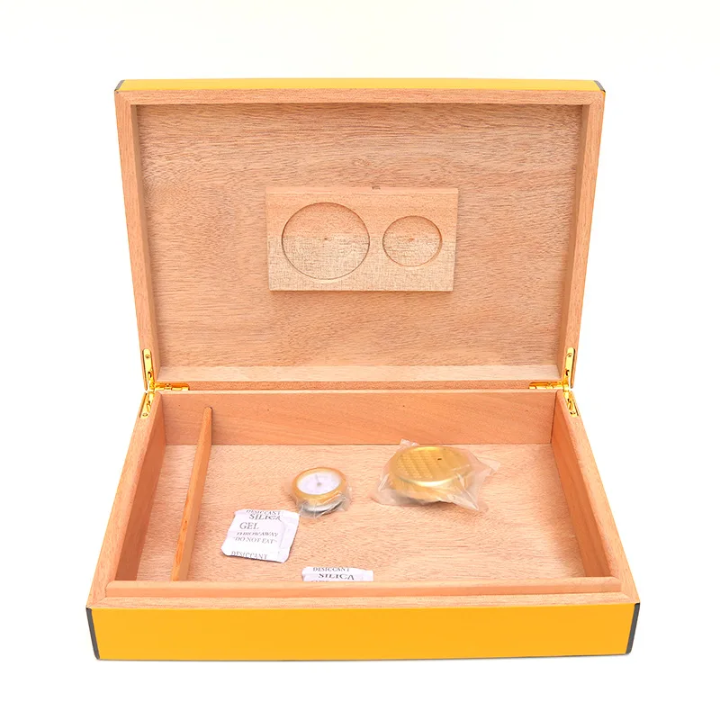 Коробка-хьюмидор из испанского кедрового дерева, вместительная коробка для сигар, увлажнитель для пианино, шкафа