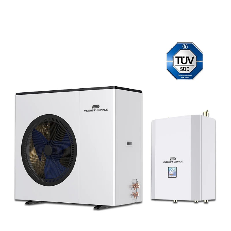 Low temperature heating cooling hot water split inverter cold climate heat pump 12kw heat system water