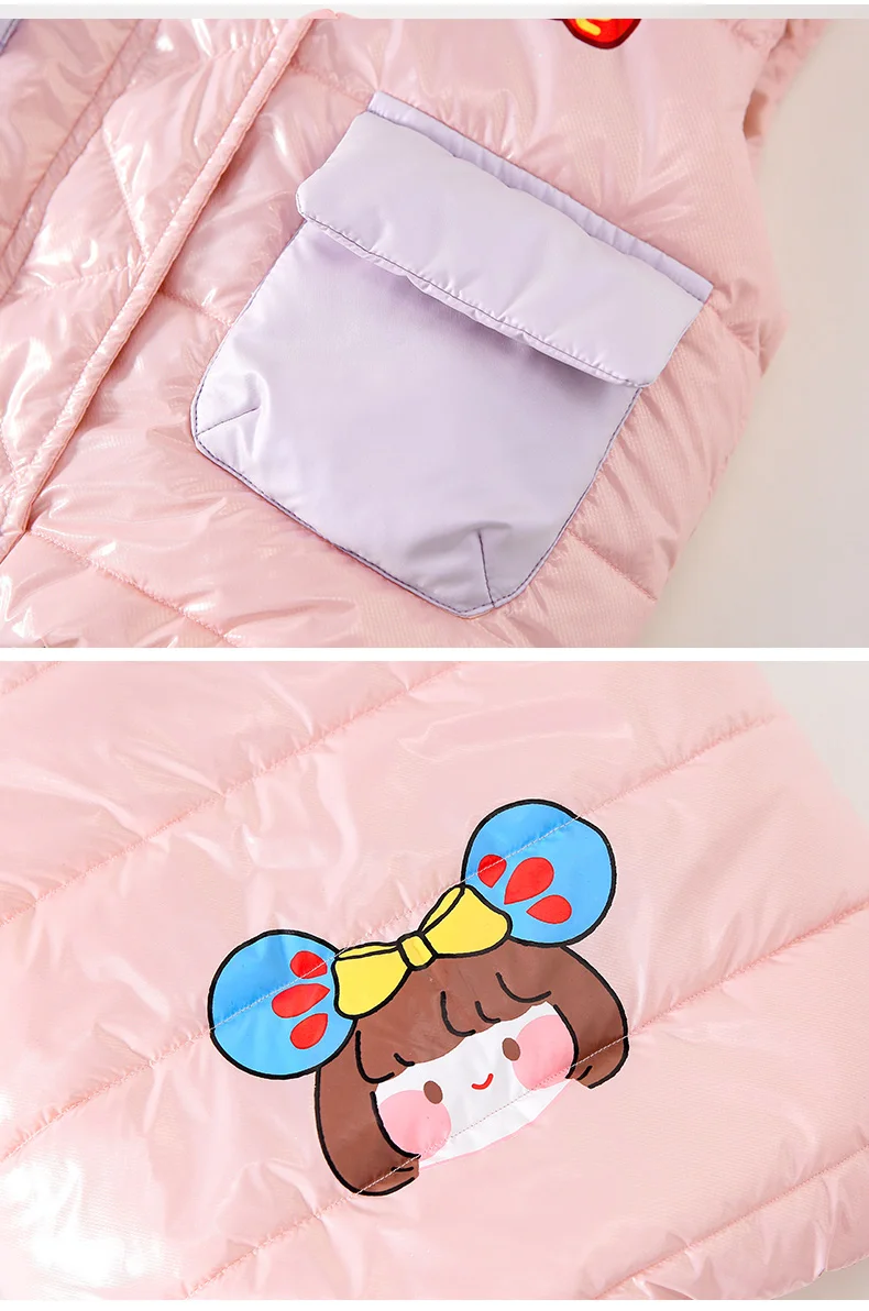 
Child Waistcoat winter Outerwear Coats Kids Clothes Warm Hooded Girls Vest For Age 1-7 Years Old 