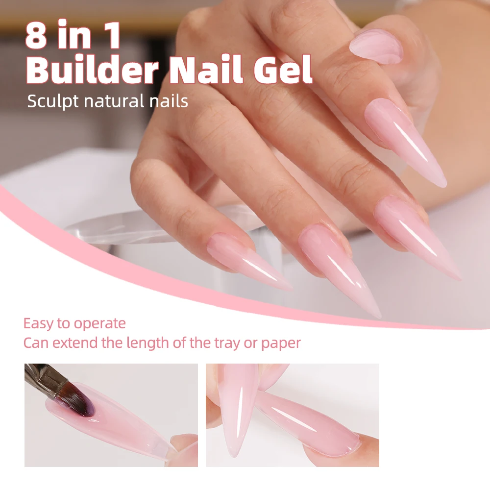 FN Nail Product Supply Wholesale 8 in 1 Multi-function Set for Thickening Extension Natural Acrylic Gel