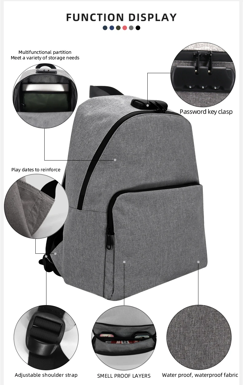 smell proof book bags personalised rick and morty smellpaoof carbon fiber lined odor proof backpack with combination lock