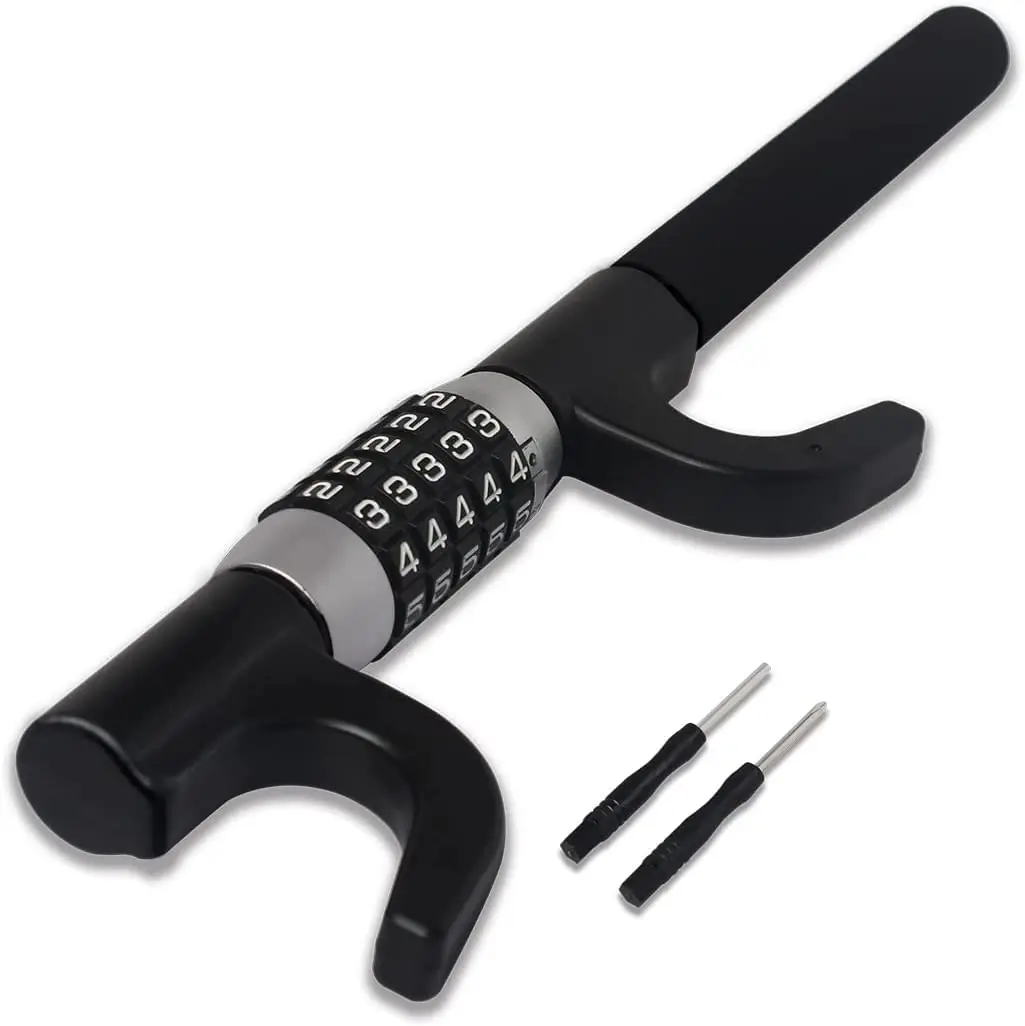 Универсальное противоугонное устройство для транспортного средства Регулируемая длина-замок на руль автомобиля с 5 кодами