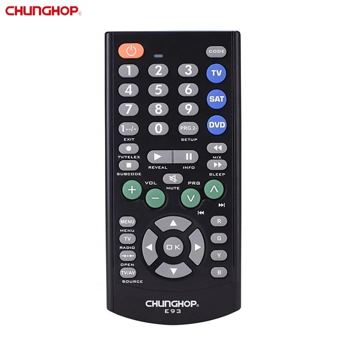 Chunghop E93 Big Panel Design Combination TV SAT DVD 3 in 1 Smart Universal IR Remote Control