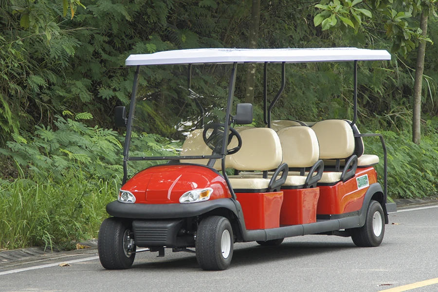 Manufacturer direct selling battery 8 - seater golf cart  club cars with CE for resort park tourism