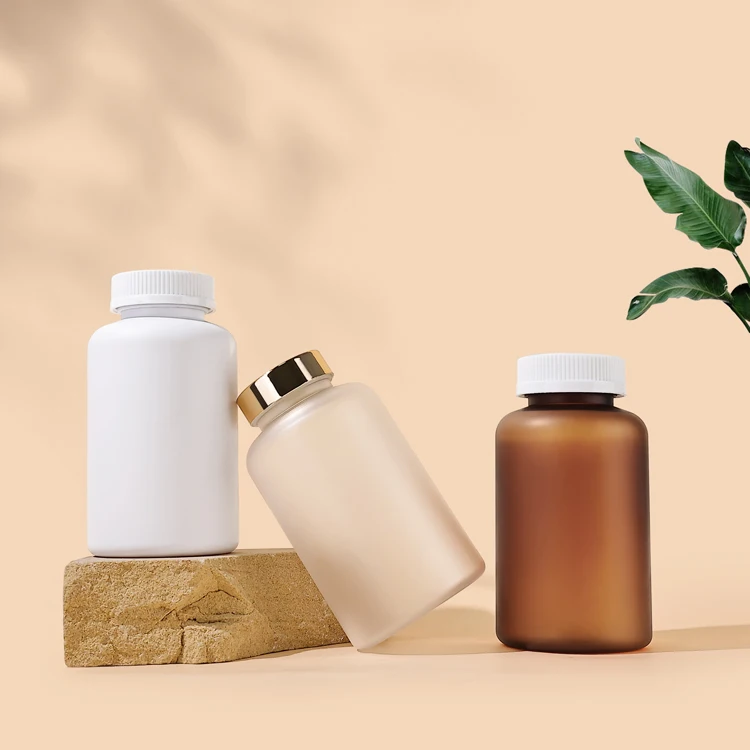 Plastic Pill Bottles 300 400ml PET Pharmaceutical Capsule Pill Bottle Medicine Vitamin Supplement Bottle Container
