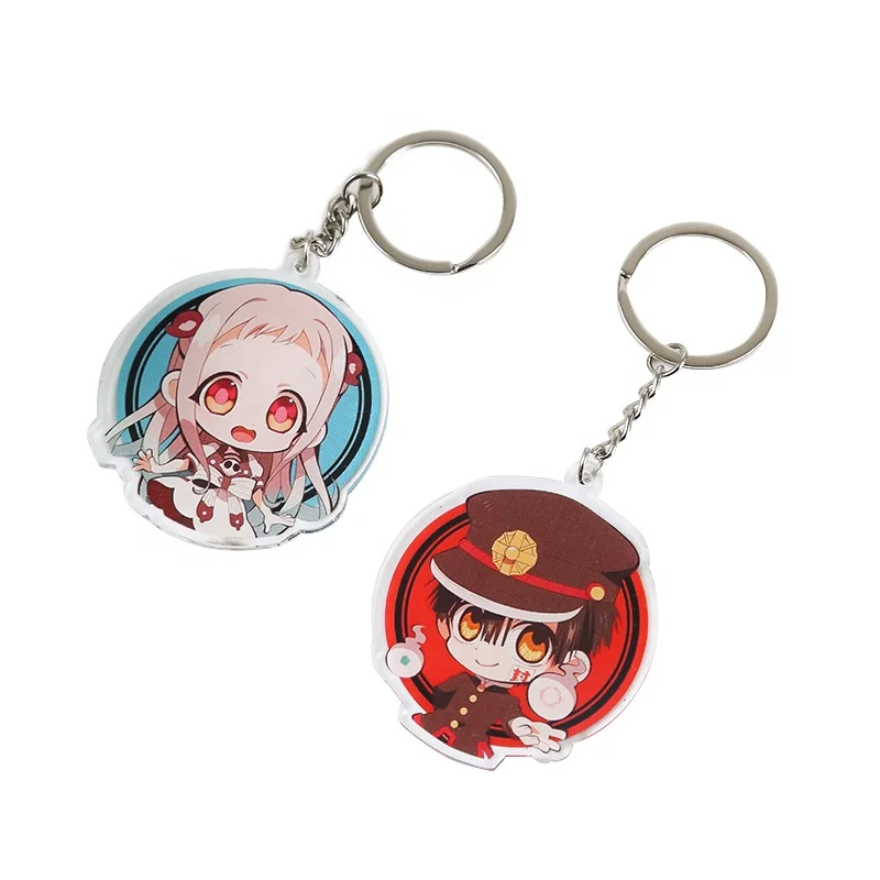 custom wholesale promotional gifts anime cute plastic acrylic keychain for students