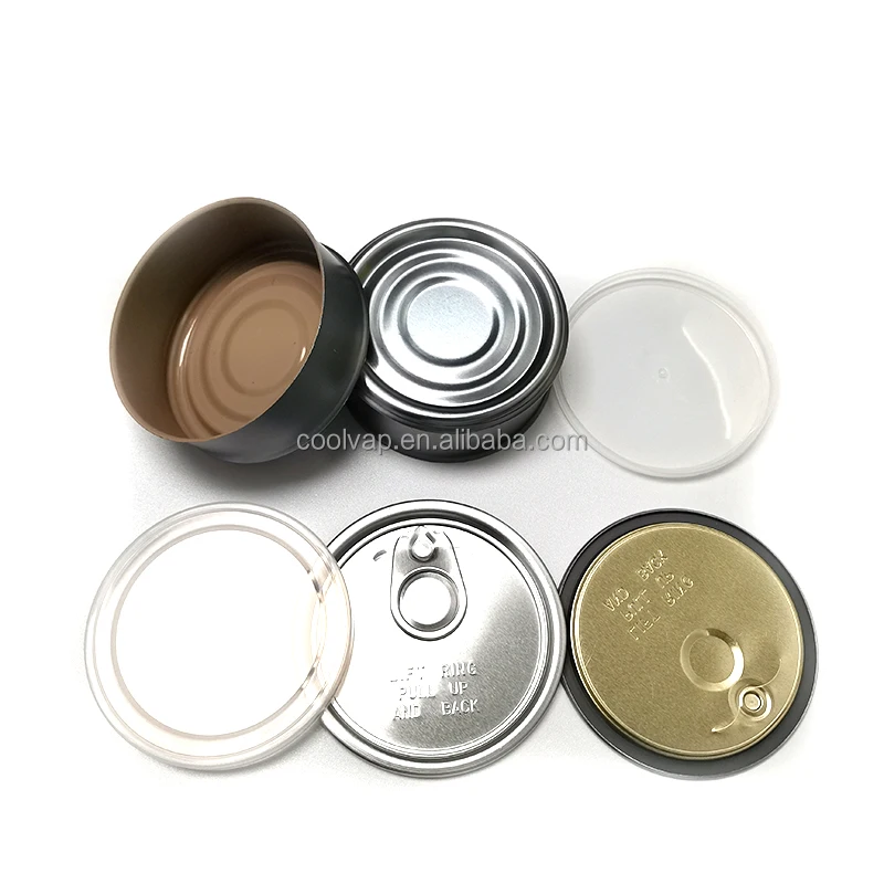 100ml Tin Can Metal Tuna cans Hand presstin customized stickers Canned Food Container Smell proof 3.5 Jar