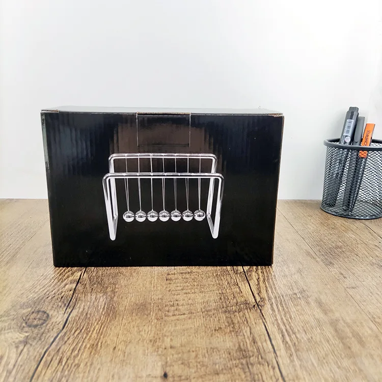 ZD390 Metal Frame Newton Pendulum Ball Physics Decompression Ornament Fidget Toys Newtons Cradle Balance Balls