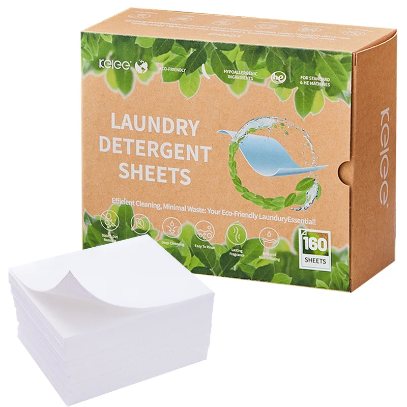 KELEE Custom Logo Super Concentrated Laundry Detergent Sheets Strong Stain Eco Friendly Laundry Strips Tablet