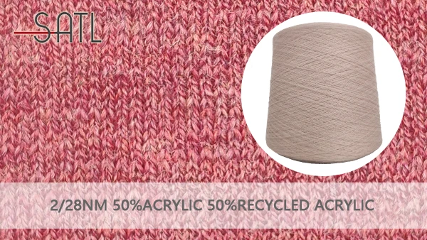  Cotton Spun Yarn 2/28nm 50%Acrylic 50%Recycled