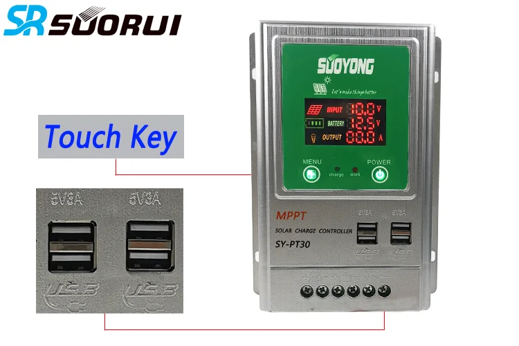 YONGFA MPPT-30A 30A 12V/24V MPPT solar charge controller 4usb