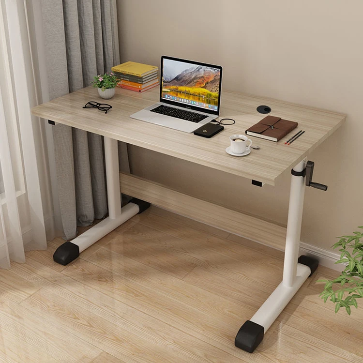 wooden stand workbench table homemade diy modern computer desk office computer working manual height adjustable desk for home
