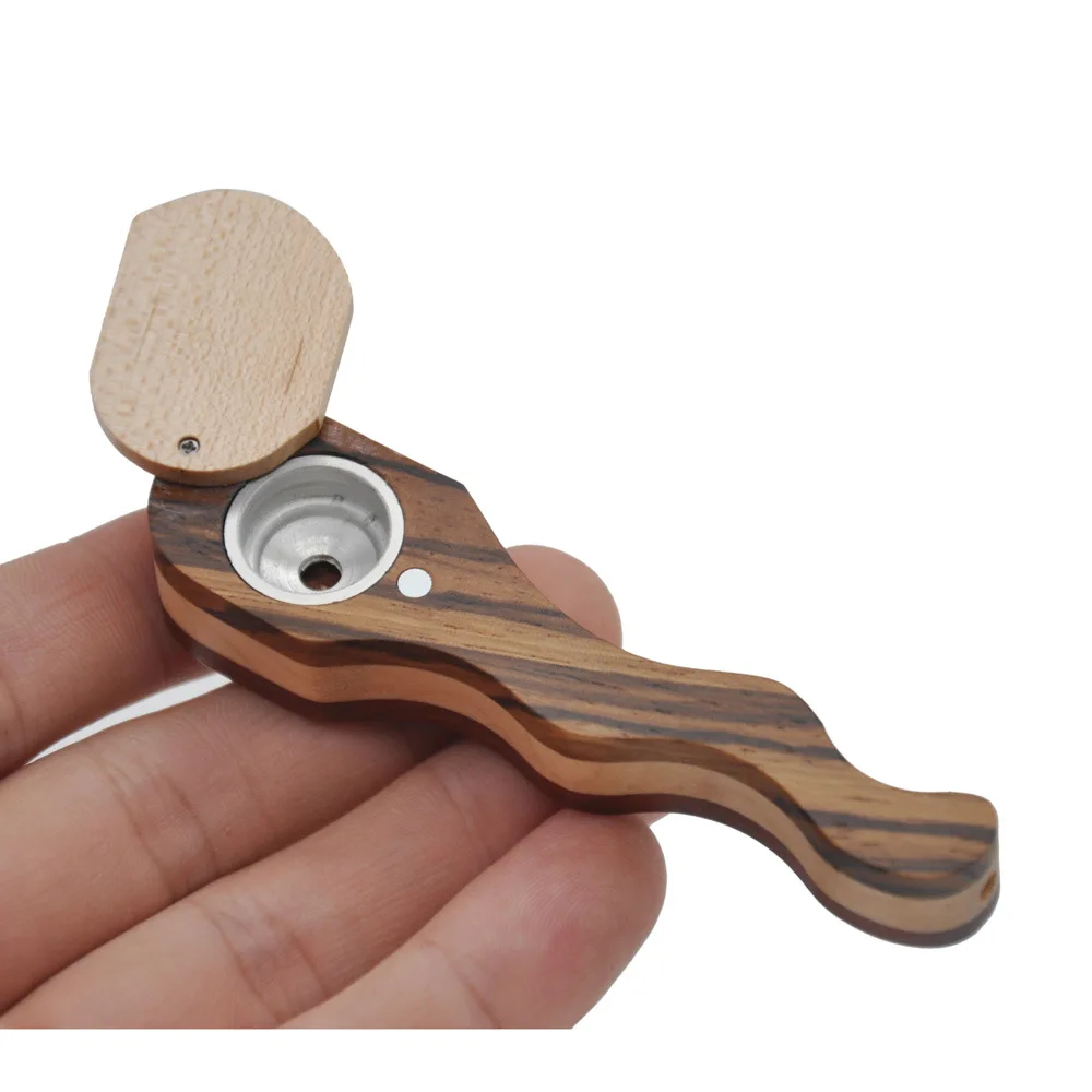 Unique Design Snake Small Size Foldable Useful Promotional Pocket Wooden Smoking Pipe