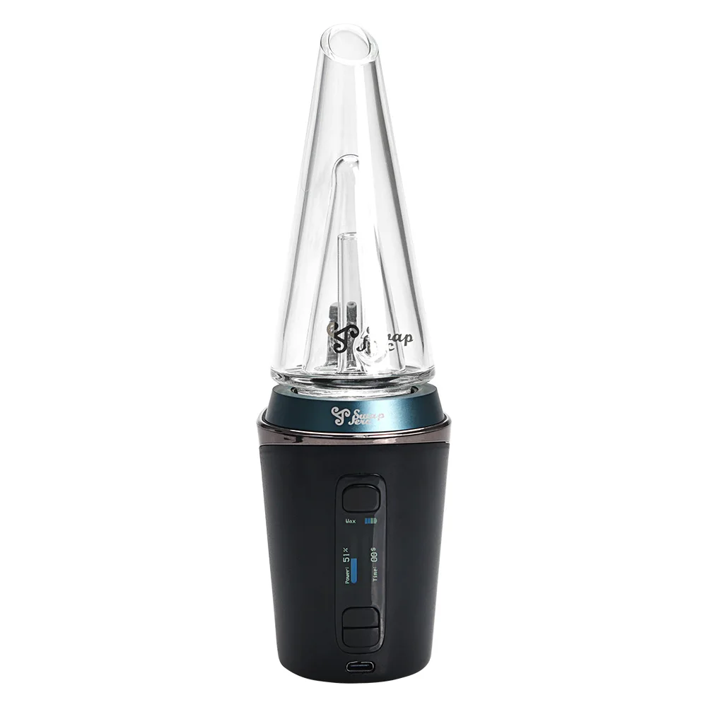 Portable dab rig crossing the Core enail 7500mAh weed vaporizer dry herb black wax vaporizer
