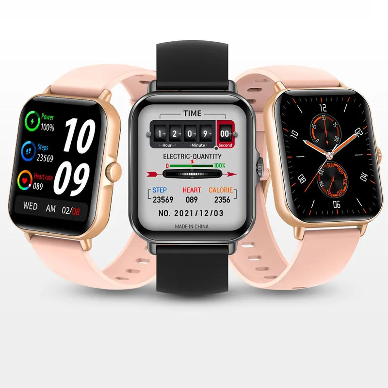 2022 New Call 1.69 Color Screen Luminous voice assistant fashion blood pressure heart rate smart watch